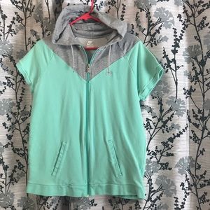 Nike short sleeve zip up hoodie